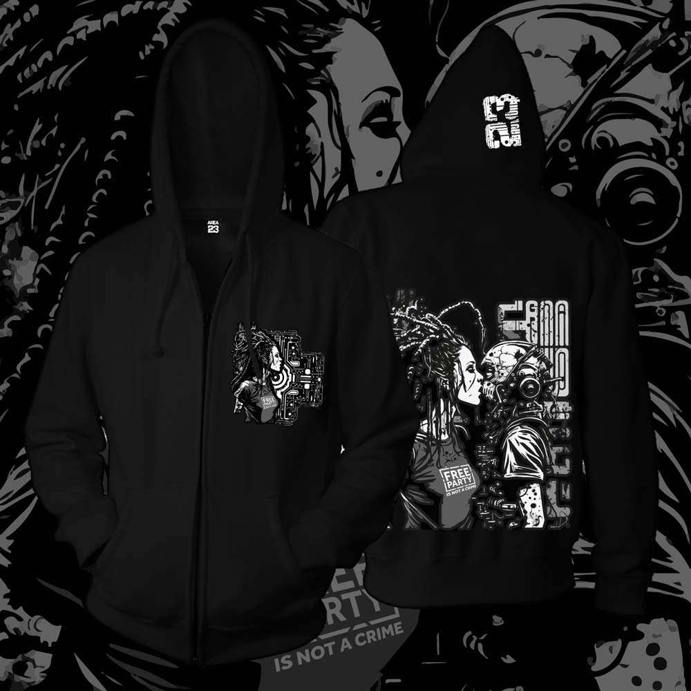 Unisex mikina se zipem Cyberpunk limitovaná edice